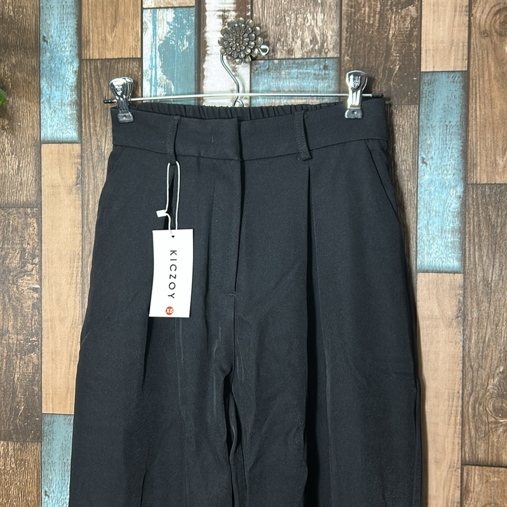 Black XS Wide-Leg trouser Pants - Picture 3 of 14